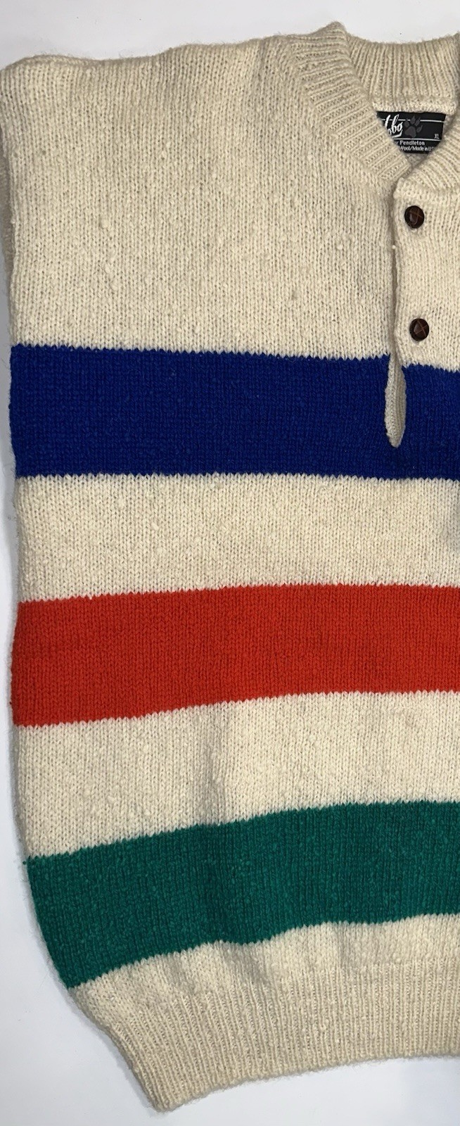 Lobo by Pendleton Pullover Henley Wool Sweater Si… - image 5