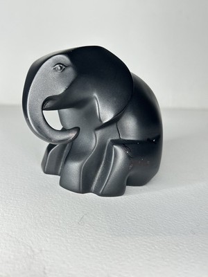 COALPORT Collectables I m Tired Elefant Figur Skulptur in Black Silky Basalt 