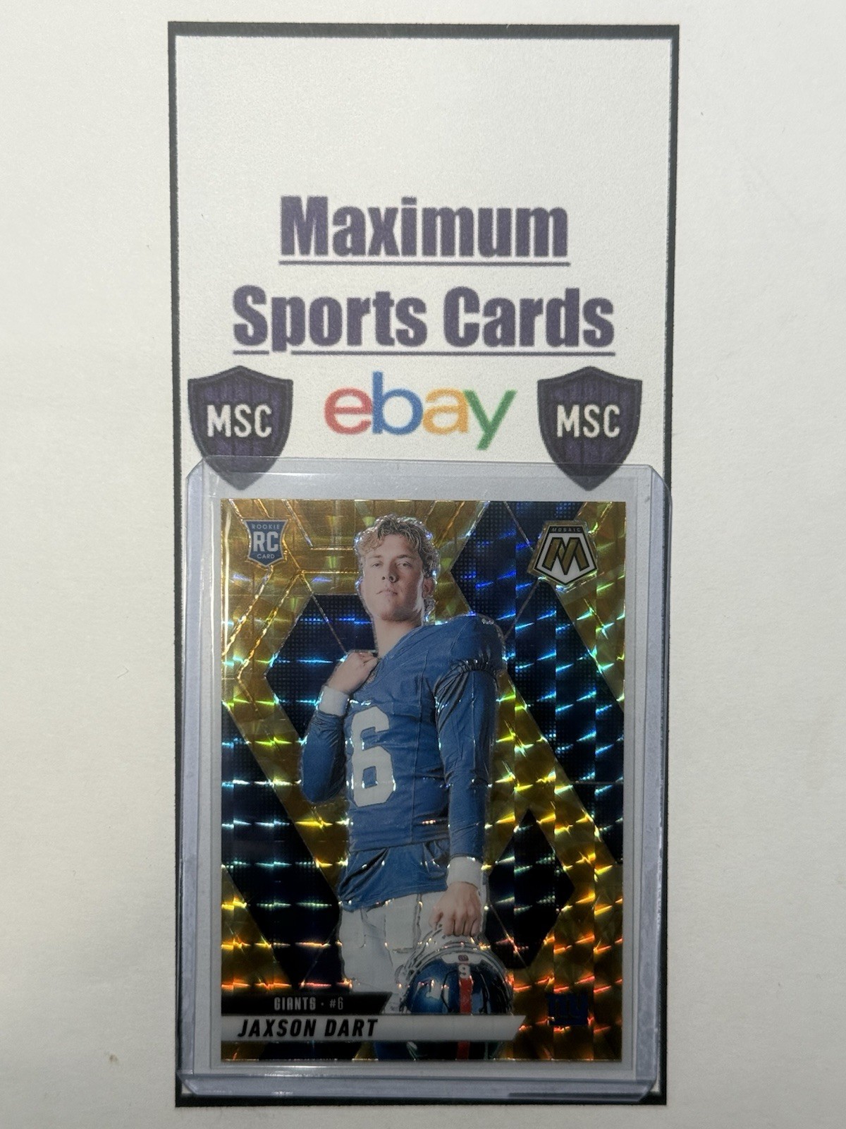 2025 Panini Mosaic Jaxson Dart Yellow Reactive Rookie Image Variation SP #288 RC