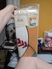 Select Applique Flag Let's Go Interc. #'s 30"x43" NWT Evergreen VTG 15216 Rare