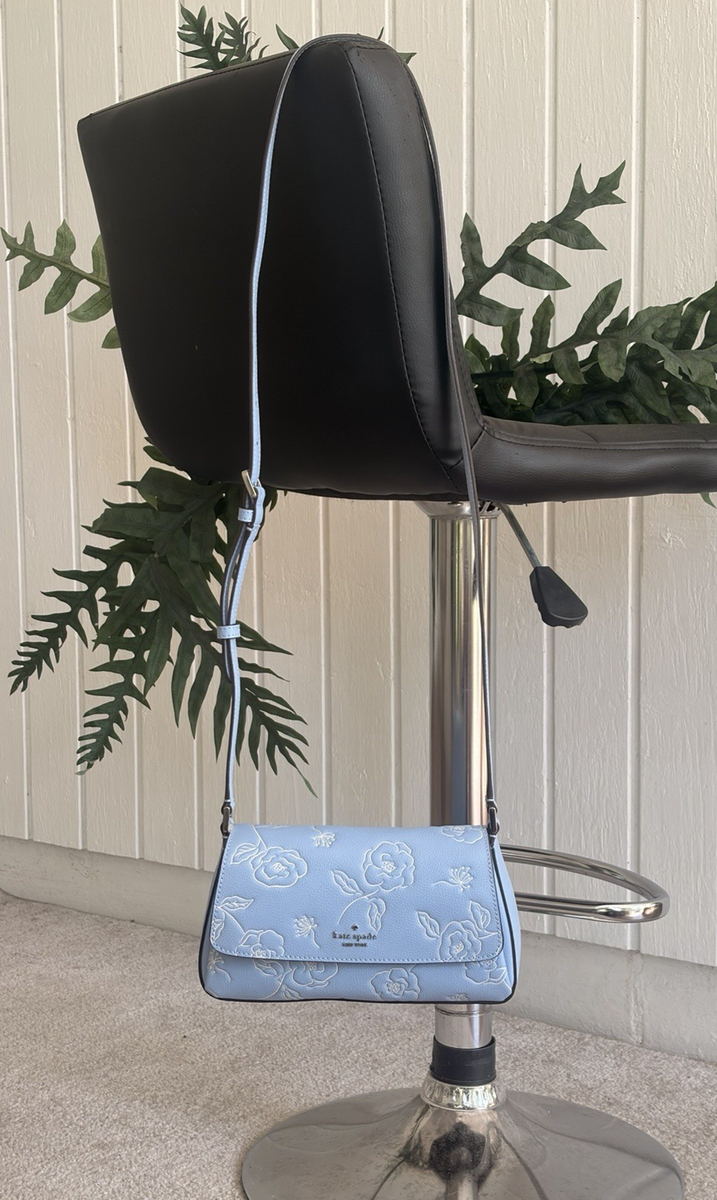 KATE SPADE SUTTON MINI FLAP CROSSBODY BAG SHOULDER BLUE FLORAL