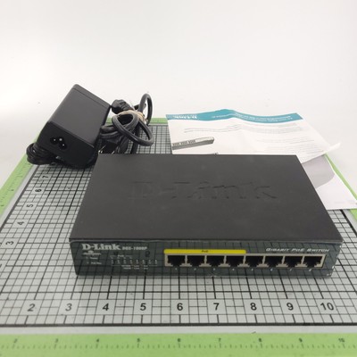 D-Link DGS-1008P 8-Port Gigabit Ethernet POE Switch With Power Cord