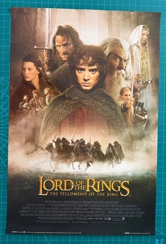 LORD OF THE RINGS, THE FELLOWSHIP OF THE RING, AUTHENTIC LICENSED 2001 POSTER