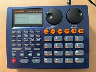 Boss DR-770 Drum Machine Sequencer with Power Supply Adapter Tested Working