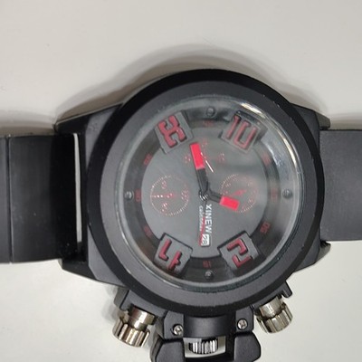 XINEW   Mens watch Black Dial Date Quartz   Japan Movt  unique modern look