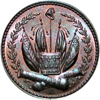 1863 Cannons Flags Drum Patriotic Civil War Token