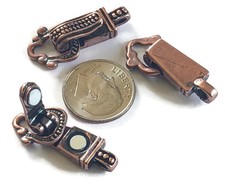 4 Sets Magnetic Bracelet Clasps Fold Over Copper Metal Jewelry Making - Crafting