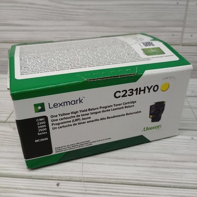 Lexmark C231HY0 2,300 Page-Yield Return Program High-Yield Toner - Yellow New