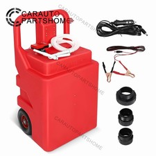 3.2GPM Automatic Fuel Transfer Pump with 32 Gallon Portable Fuel Caddy Tank 12V