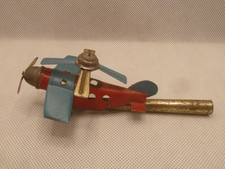 Antique Tin Penny Toy Airplane Whistle