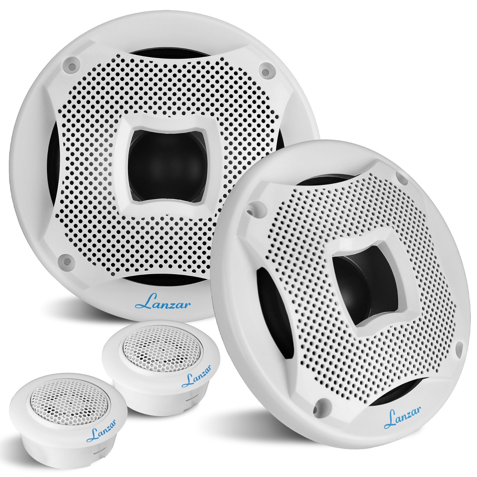 Lanzar Two-Way Marine Component Speaker Systems- 450 Watts w
