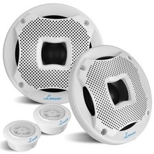 Lanzar Two-Way Marine Component Speaker Systems- 450 Watts w/ 4 Ohm Impedance