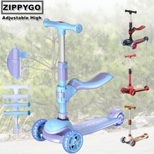 ZIPPYGO Foldable Kids Toddler Scooter Ages 3-14 Light-Up Wheel Adjustable Height