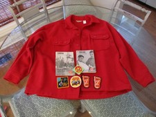 VINTAGE BOY SCOUTS OF AMERICA JACKET USA WOOL-ADULT XL+PATCHES+MERIT BADGE BOOKS