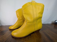 Vintage Dingo Western Boots Women s Size 7 Bright Yellow Leather