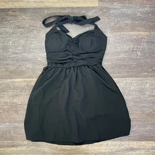 Lily Rose Black Halter Mini Dress size small S B186