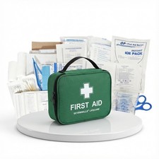 210 PIECE FIRST AID KIT MEDICAL EMERGENCY BAG HOME TRAVEL HOLIDAYS CAR OFFICE
