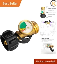 Propane Tank Gauge Level Indicator Leak Detector Gas Pressure Meter Universal...
