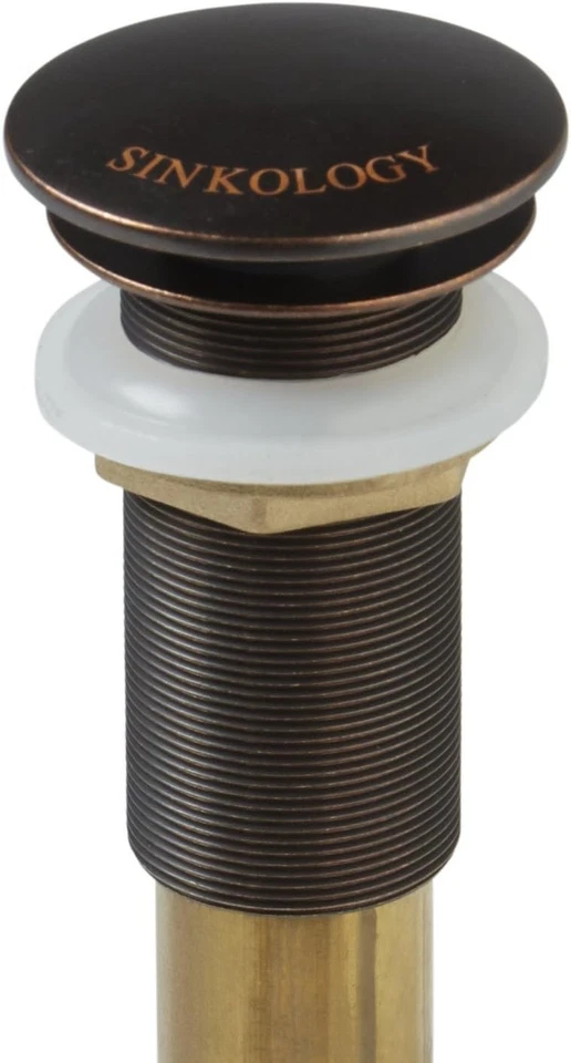 SinkSense Aged Copper 1.5" Pop-up Sink Drain – No Overflow - Image 4 of 4