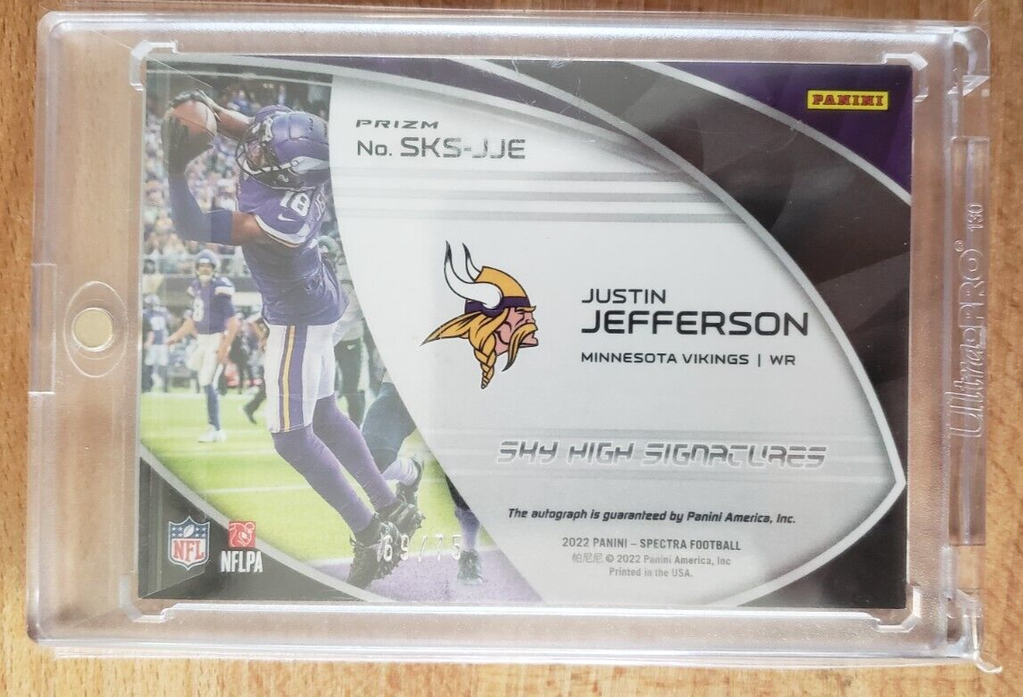 2022 Panini Spectra - Sky High Signatures Justin Jefferson #SKS