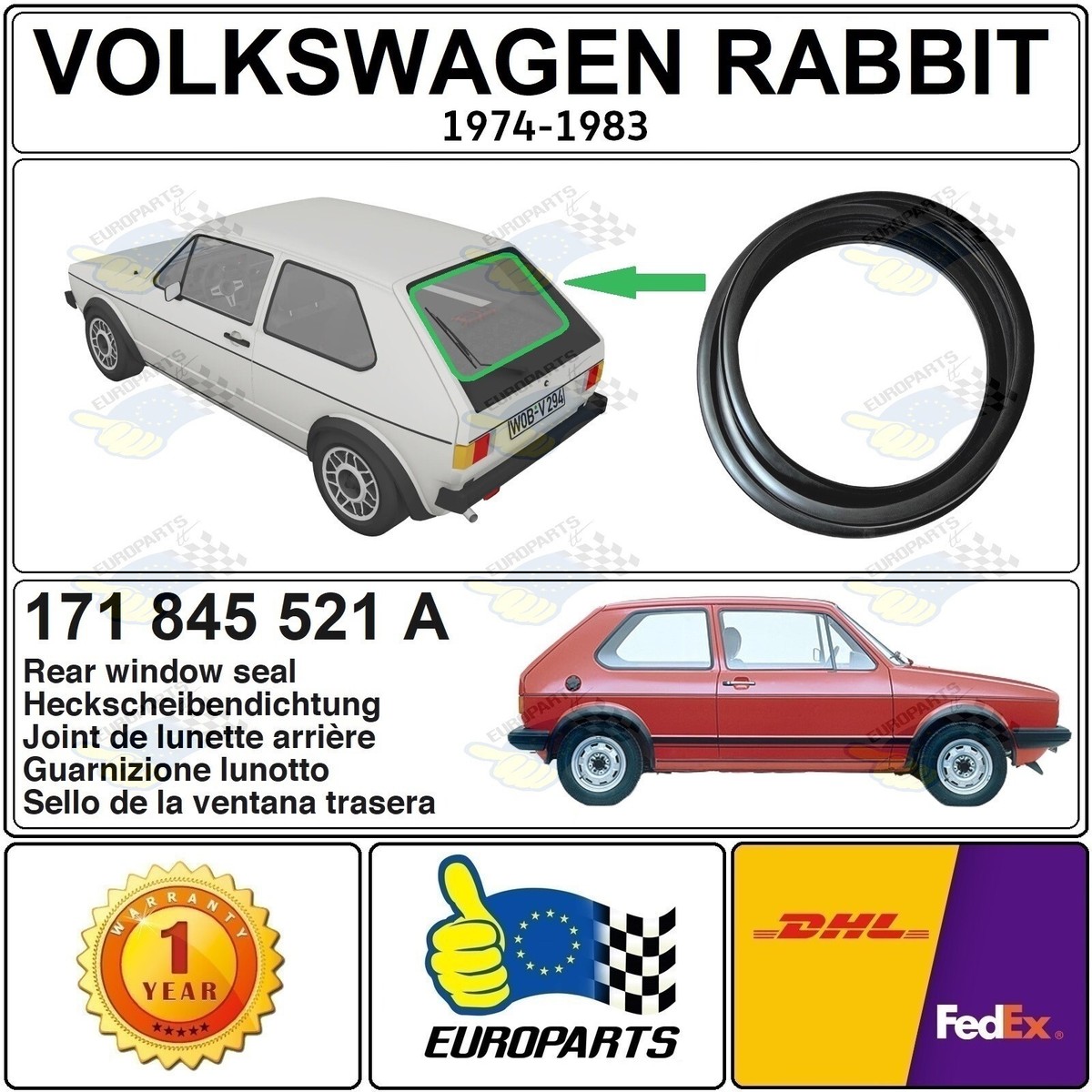 Volkswagen Sedan & Convertible 取説書 空冷VW 1974-1983 Volkswagen Rabbit Golf MK1 Rear Window Seal Weatherstrip