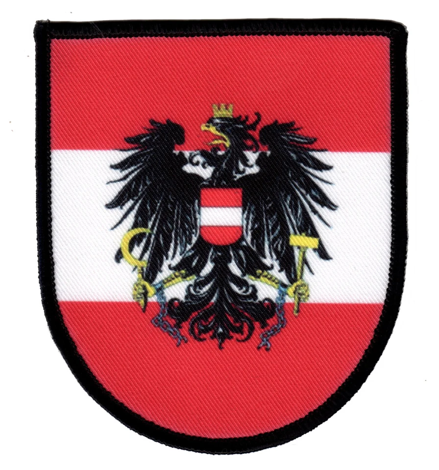 MARKENLOS Österreich Wappen "Aufnäher"Patch/Wien/Graz/Linz/Wels/Innsbruck/Salzburg/Isar