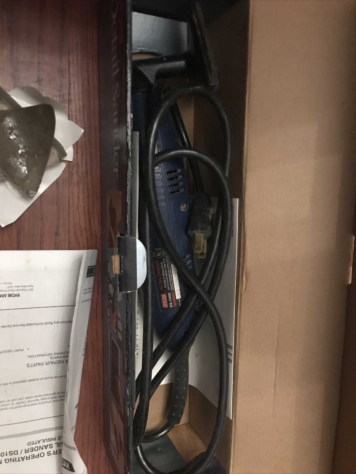 RYOBI DS1000 Detail Corner Sander w/sanding angles and buffing pads WORKS eBay