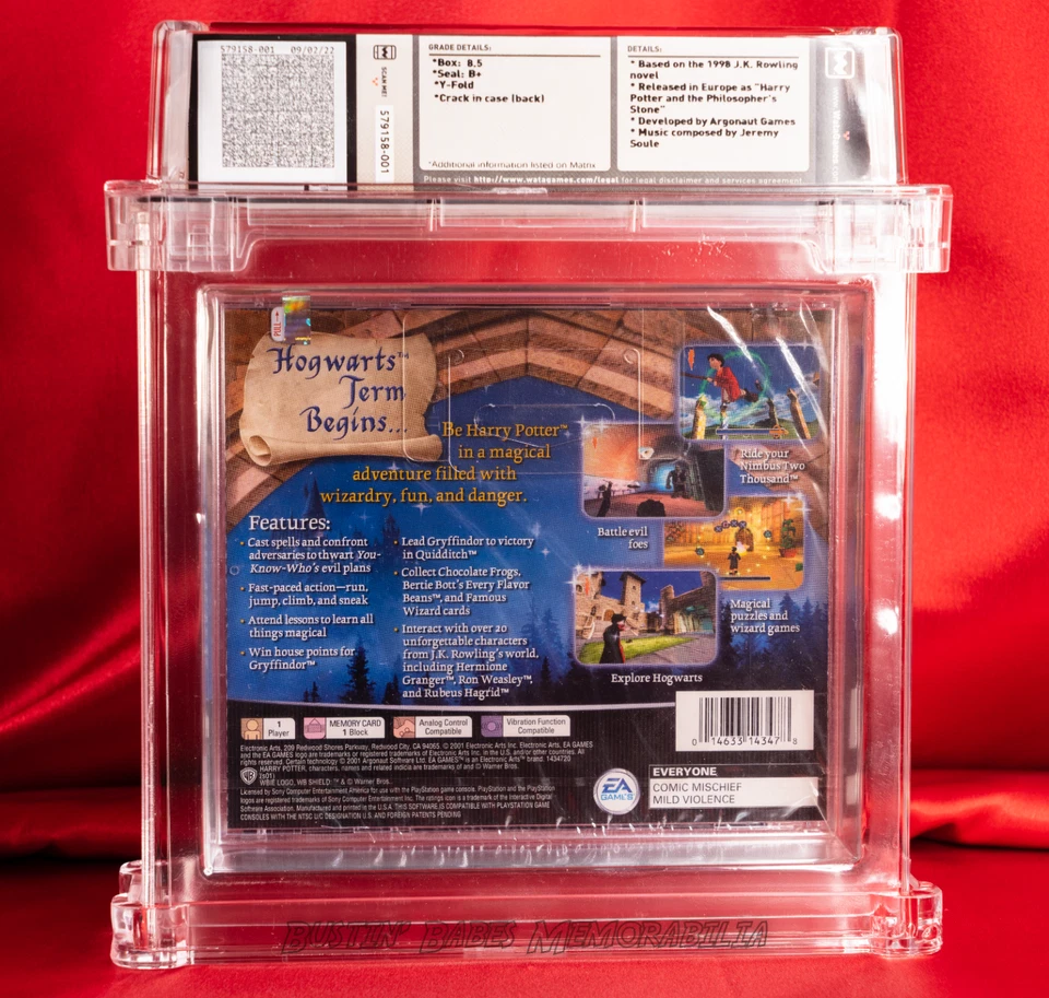 WATA 8.5 B+ 2001 Sony PlayStation HARRY POTTER AND THE SORCERER'S STONE Foto 2 de 2
