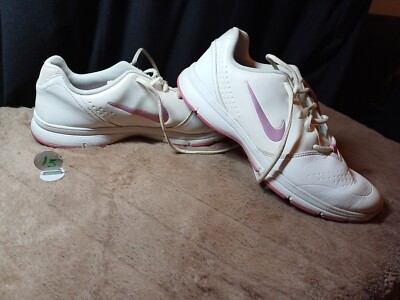 NIKE Core Motion White Leather Womens Trainers (653595-102