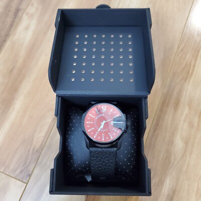 Diesel Watch (DZ1657) Blck leather band $170.00