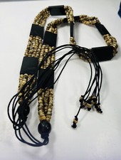 Handmade VIG 70  S Women  s Wooded Beaded Hippy Belt 62  