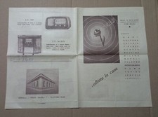 Dépliant Pieghevole INCAR (Milano Vercelli) Radio a valvole