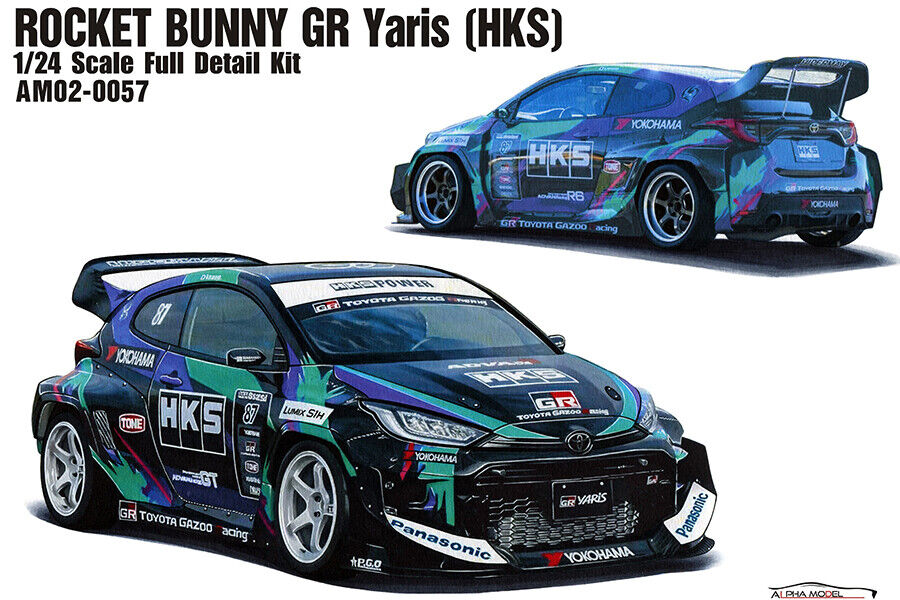 Hobby Design Alpha Model 1:24 Toyota Yaris HKS Rocket Bunny Hobby Design Alpha Model 1:24 Toyota Yaris HKS Rocket Bunny