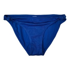 Xhilaration Womens Juniors Blue Ribbed Cheeky Bikini Bottom Size Large NEW
