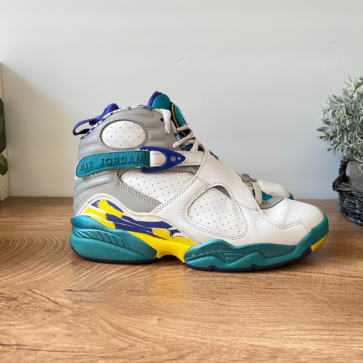 Air Jordan Retro CI1236-100 Aqua Concord Basketball Shoes White