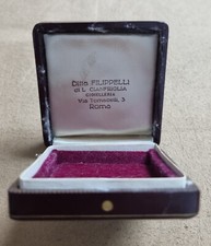 Filippelli Cianfriglia Roma vintage dark brown leather jewelry box 1960-1970s'