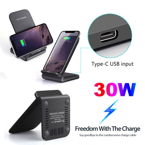 30W Wireless Induktion Ladegerät Charger Ladestation Für Apple iPhone 16 Samsung - Bild 10 von 12