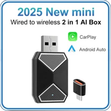 For iPhone Apple Wireless Dongle Plug ＆Play 2025/Y USB Wireless CarPlay Adapter
