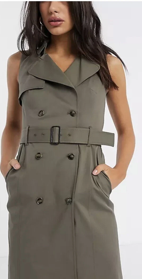 Karen millen sale khaki dress