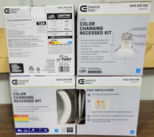 4 Commercial Electric LED Color Changing Recessed 4" Dimmable 1003 240 056 White
