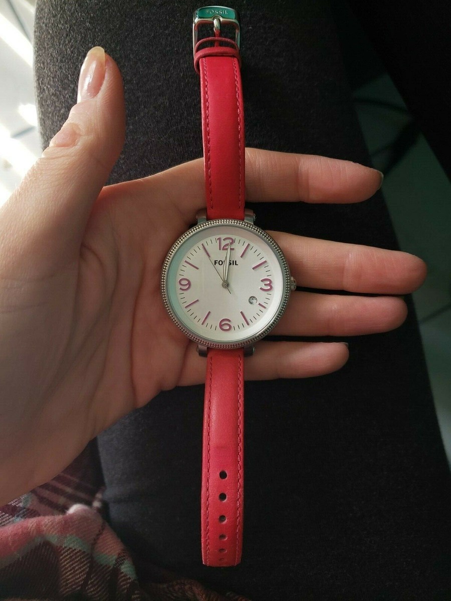 Fossil ES3133 Heather Magenta Pink Women's Watch | eBay
