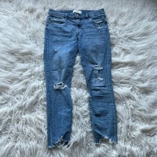 Abercrombie The Super Skinny Ankle Mid Rise Jeans