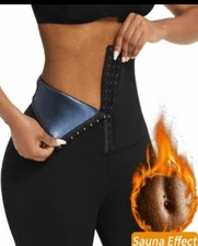 Sweat Sauna Pants Waist Trainer Body Shaper Tummy Control Fitness Slim Leggings