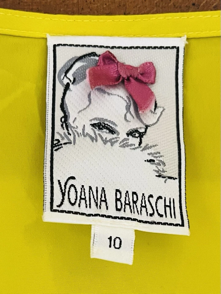 Vestido Vaina Yoana Baraschi Chartreuse Pull Over Sin Mangas Talla 10 Ajuste Talla 8 Foto 2 de 4