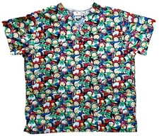 Peaches Christmas Penguins Scrub Top Large Holiday Shirt Nurse Dr MA Dentist