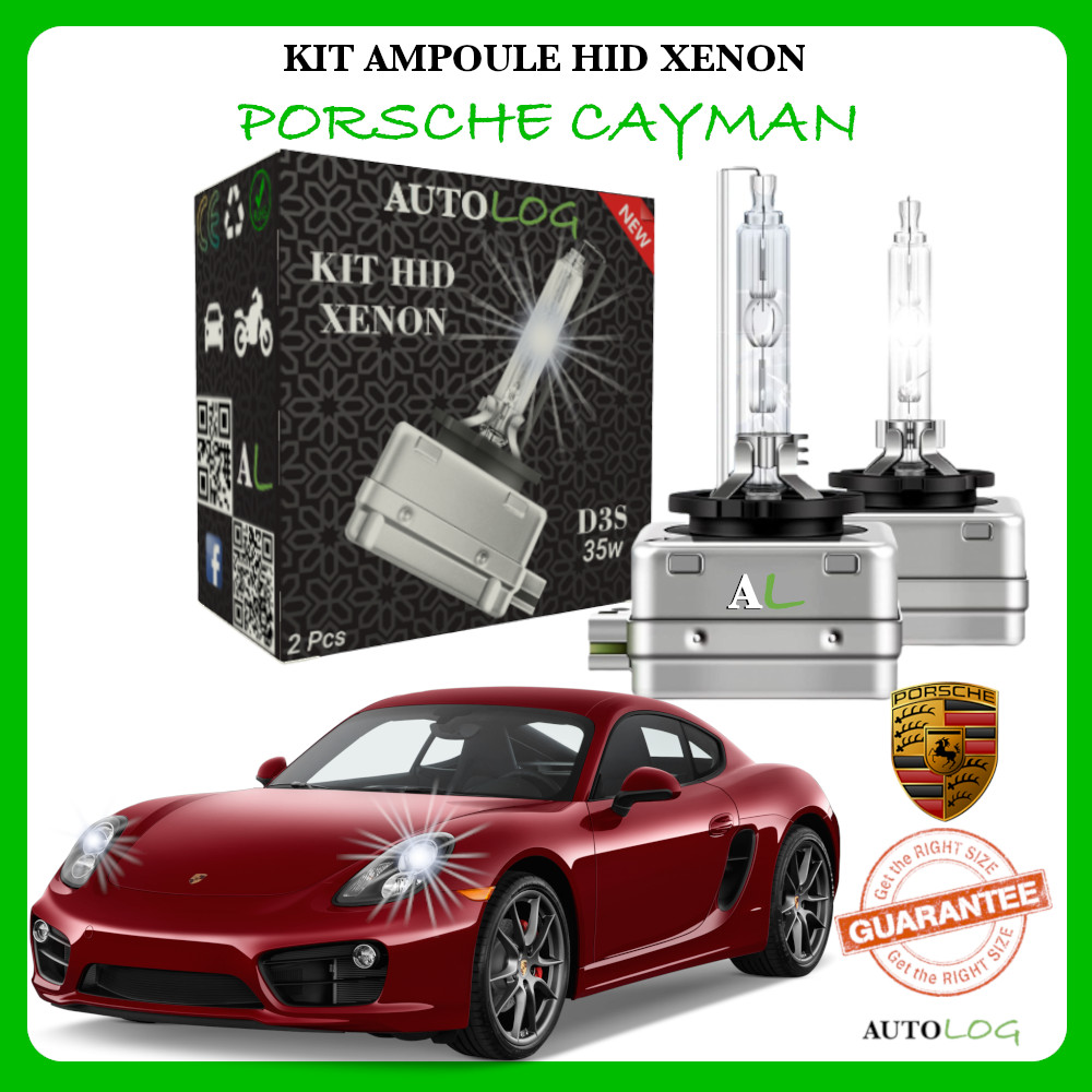 Ampoules xénon 6000K Porsche 718 feux 35W blanc pur anti fatigue oculaire longue portée