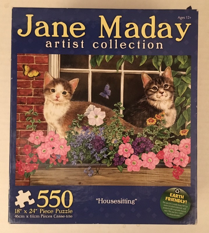 JANE MADAY KARMIN INTERNATIONAL PUZZLE “HOUSESITTING” 550 PIECES COMPLETE
