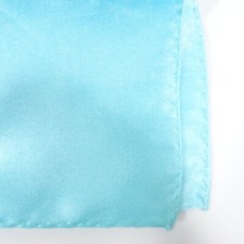AQUA BLUE GREEN SATIN SATEEN FEEL SHINY POCKET SQUARE HANDKERCHIEF MENS NEW