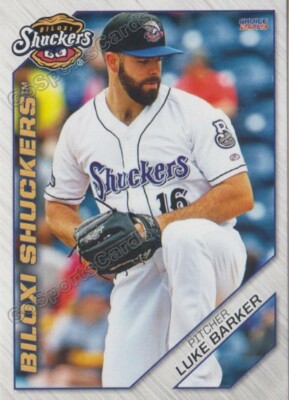 2019 Biloxi Shuckers Luke Barker RC Rookie Milwaukee Brewers