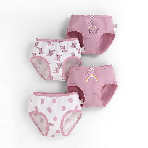 4-Pack Little Girls' Underwear Toddler Comfort Panties Baby Soft Cotton Briefs - Picture 26 of 50